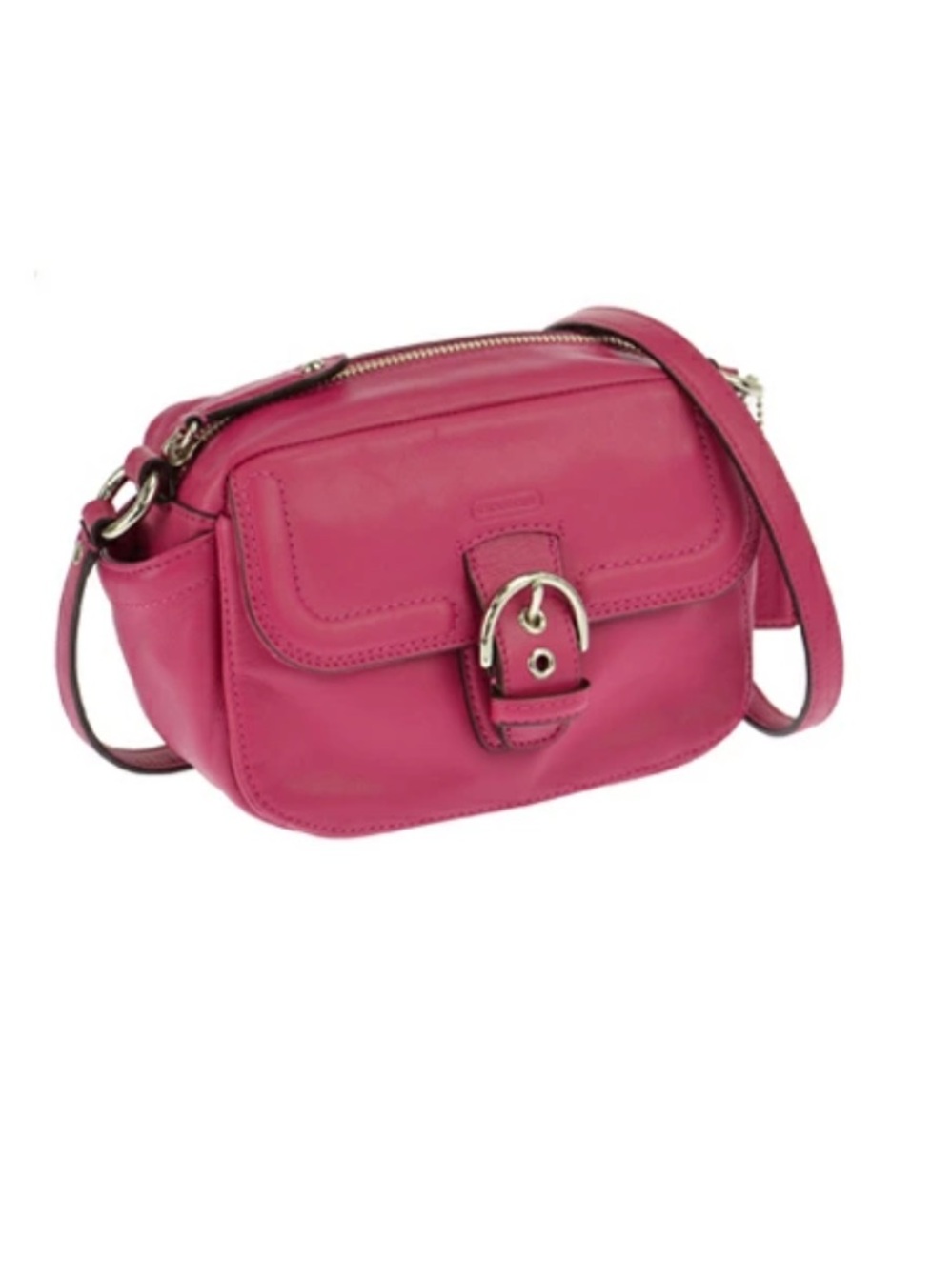 COACH Vintage F25150 Campbell Leather Crossbody Camera style Pink Bag
